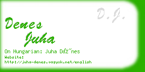 denes juha business card